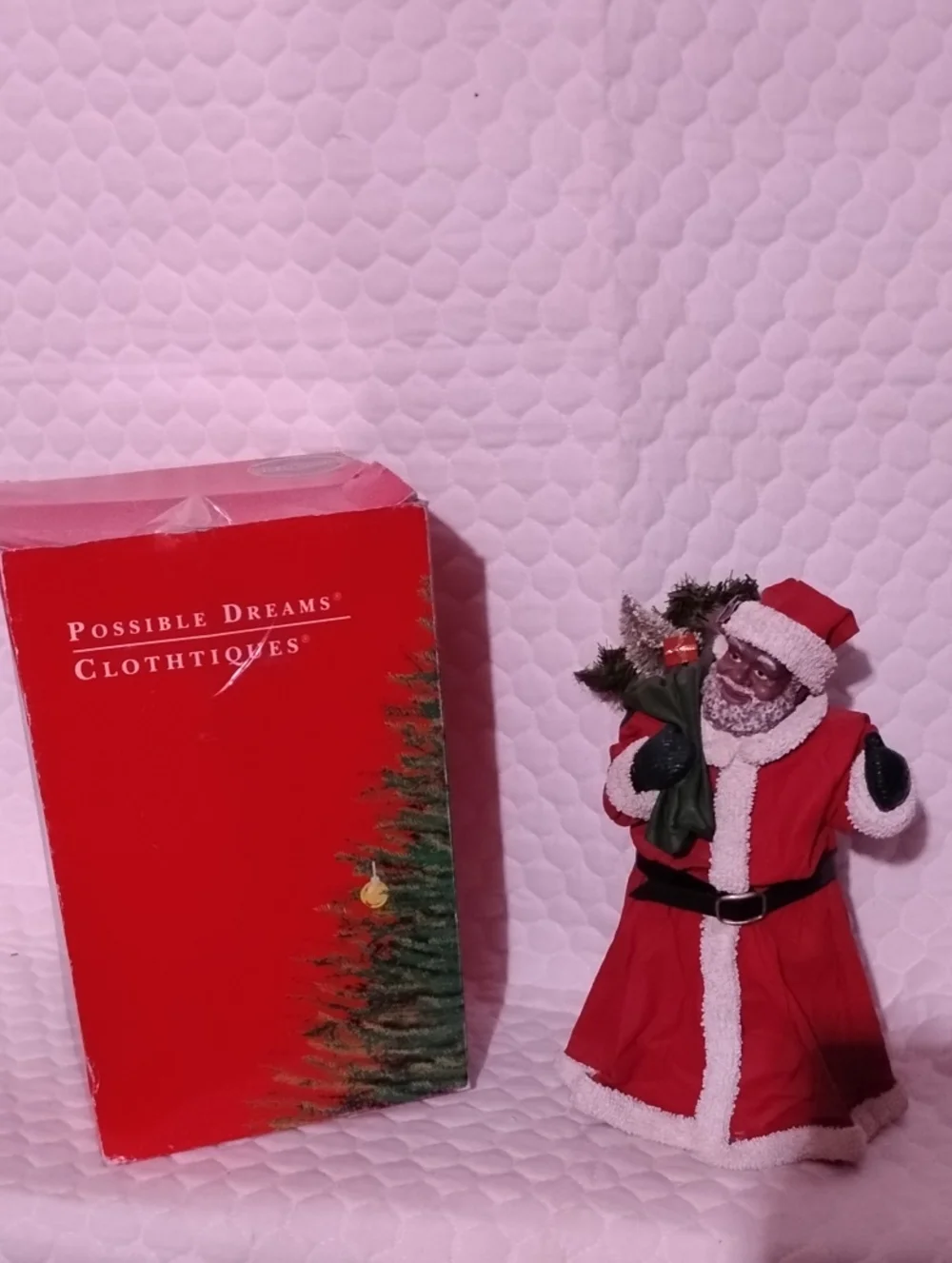 Dept 56 Possible Dreams Clothtique Black Santa 